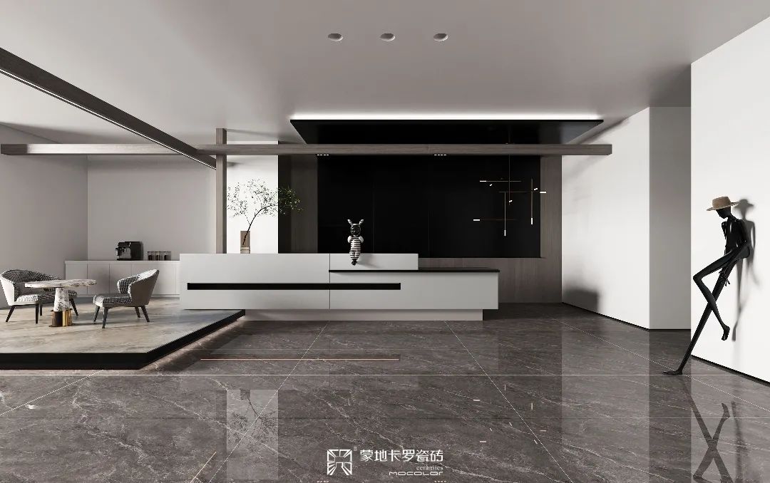 蒙地卡罗 咖慕斯灰岩板效果图