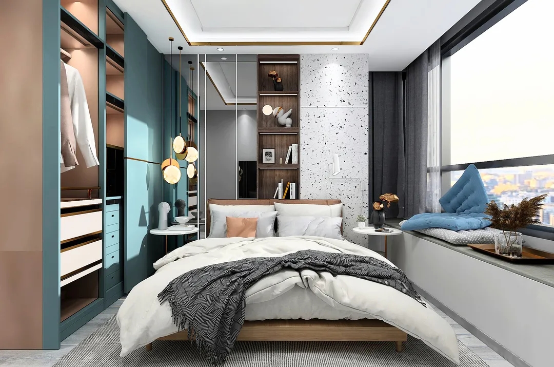 现代简约瓷砖加盟卧室装修效果图