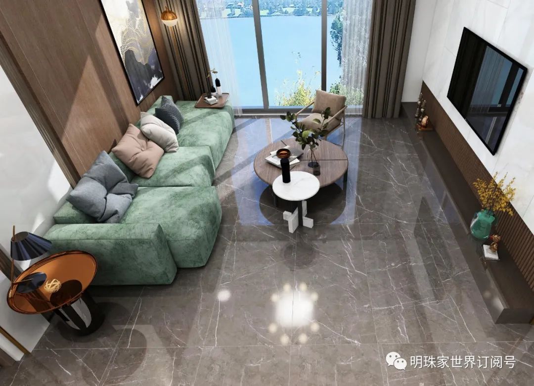  广东佛山绿岛明珠客厅瓷砖装修效果图