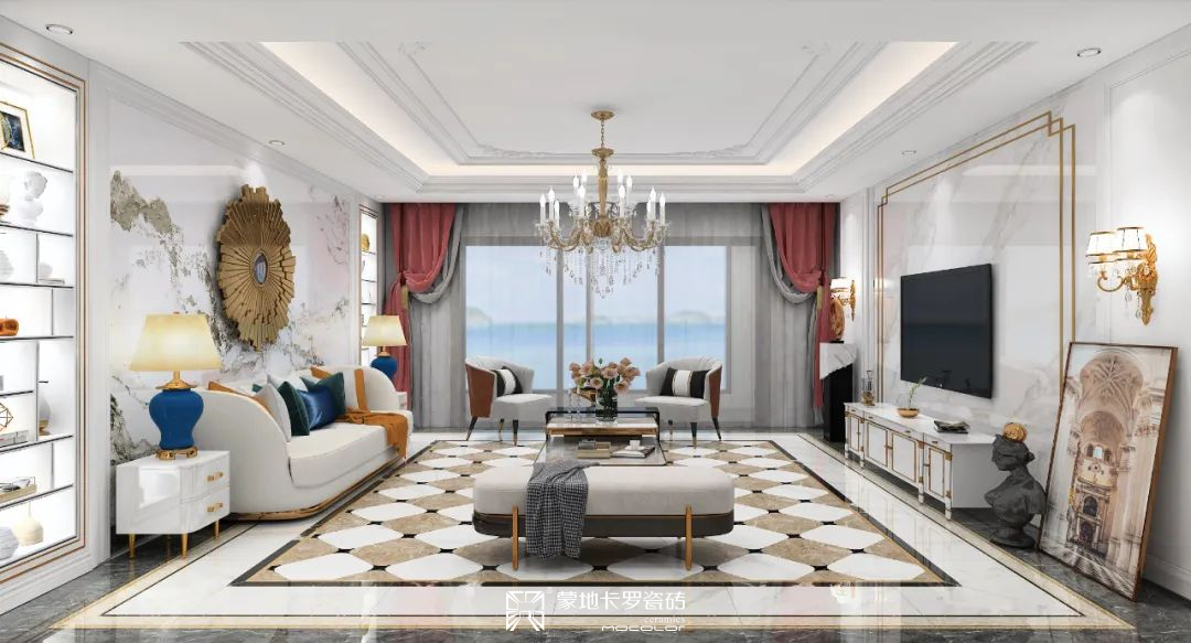  蒙地卡罗瓷砖欧式风格客厅装修效果图