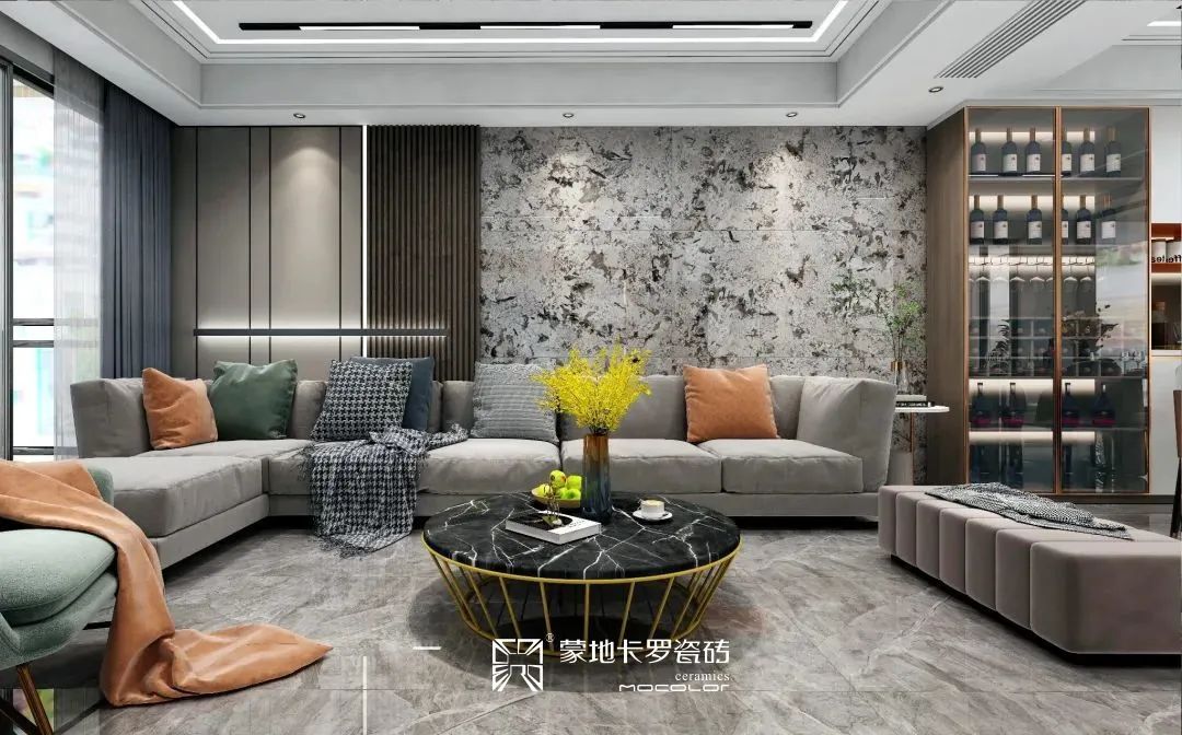  岩板背景墙